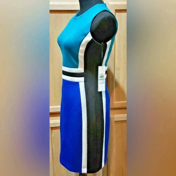 Calvin Klein Color Block Dress Size 8P - Picture 3 of 7